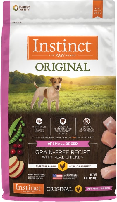 Instinct Original Small Breed Grain Free Recipe Real Chicken Freeze Dried Raw Coated