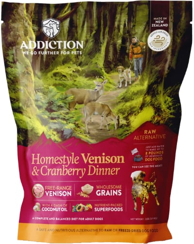 Addiction Homestyle Venison & Cranberry Dinner Raw Dehydrated